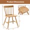 Farmhouse Kitchen Chair Set of 2 with Rubber Wood Frame, Classic Design, Comfortable Seating